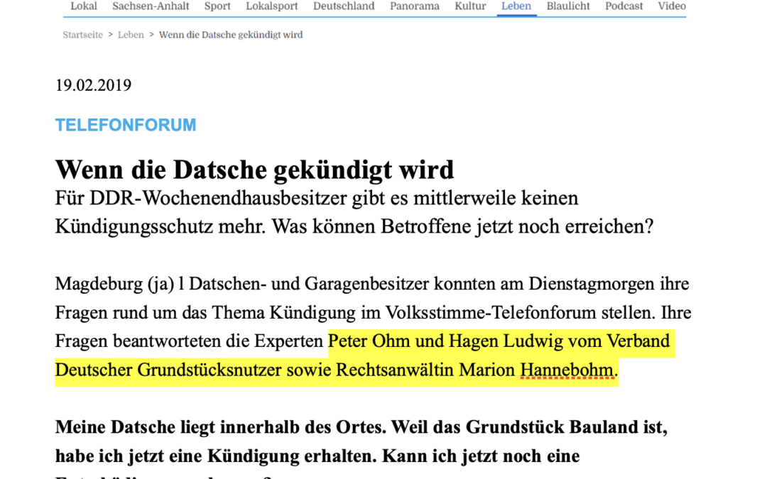 telefonforum volksstimme.